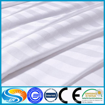 100%cotton high quality satin stripe white bedding set
